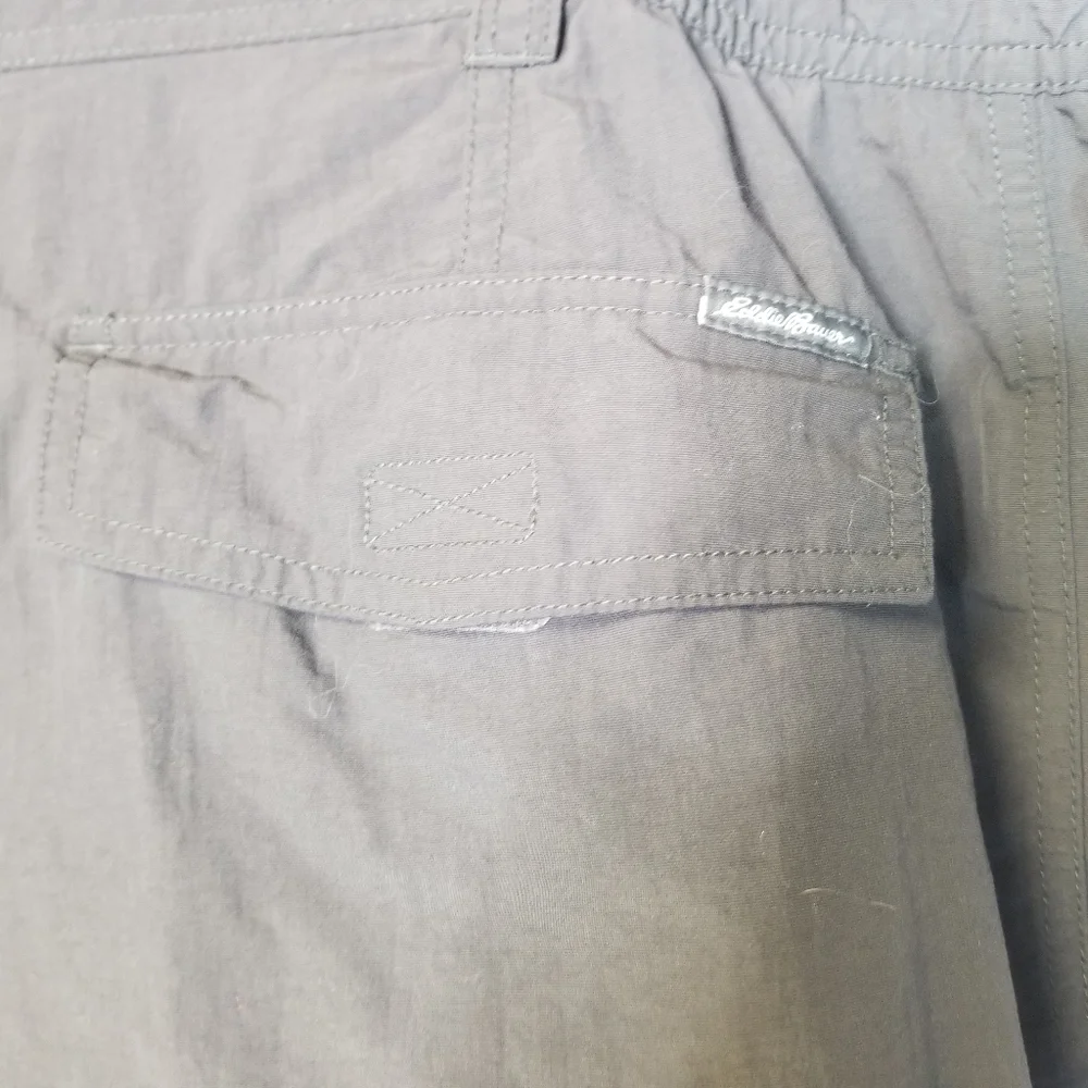 Eddie Bauer gray nylon cargo shorts